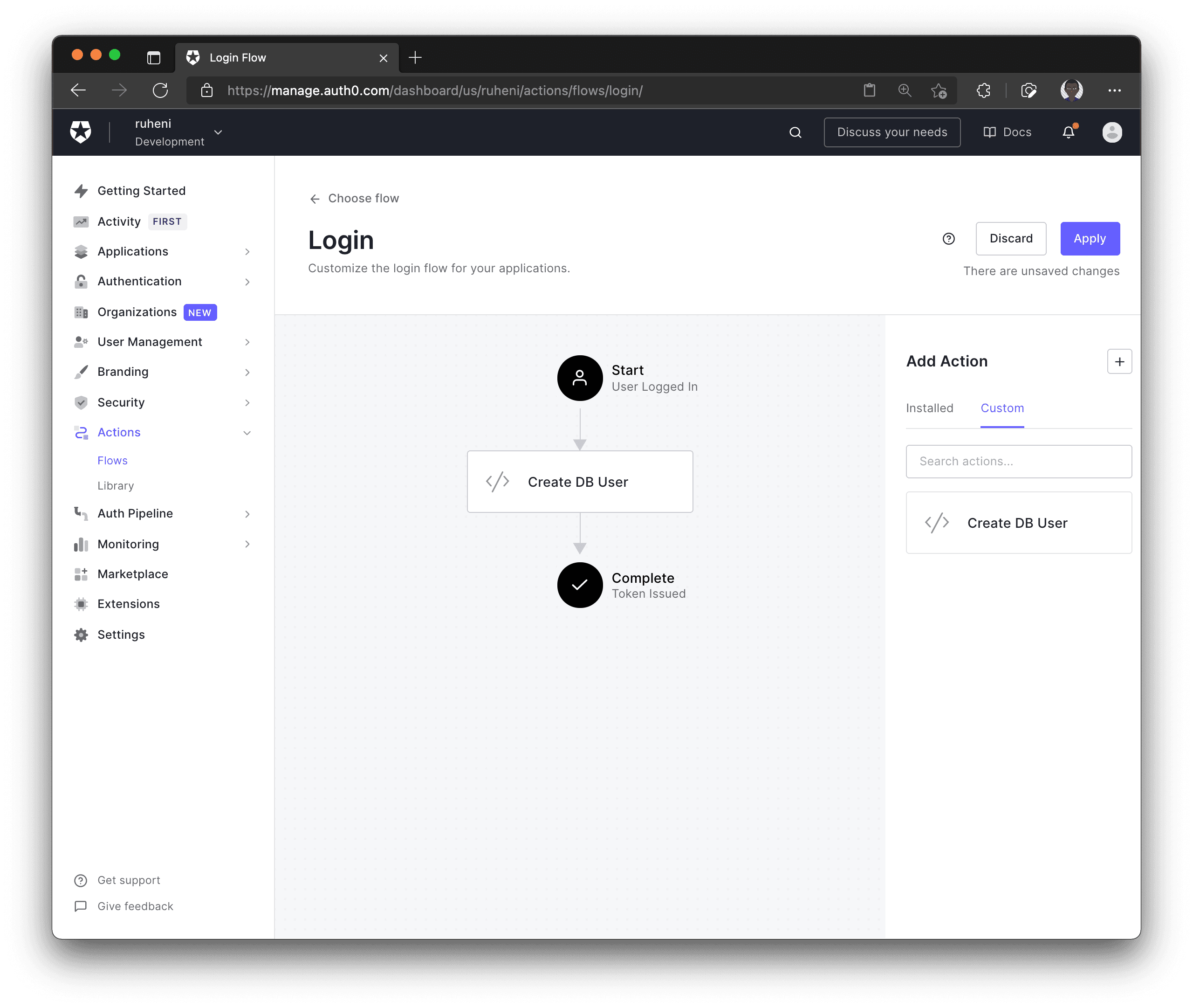 Customize the Loginflow